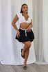 Zeeta Waist Color Block Mini Skirt